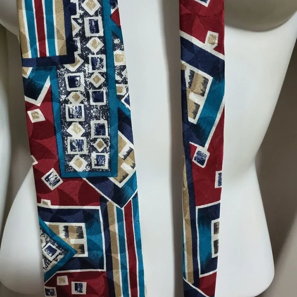 Vintage FC Retro Red, Blue, & Cream Silk Tie